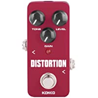 Kokko Flatsons - Pedal de distorsión para guitarra y bajo- diseño de pedal de efecto de tono de distorsión clásica…